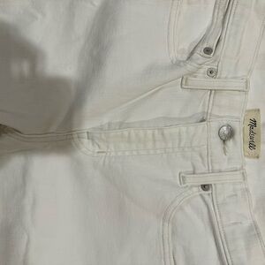 Madewell Classic Straight White Jeans